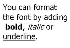 bold italics underline